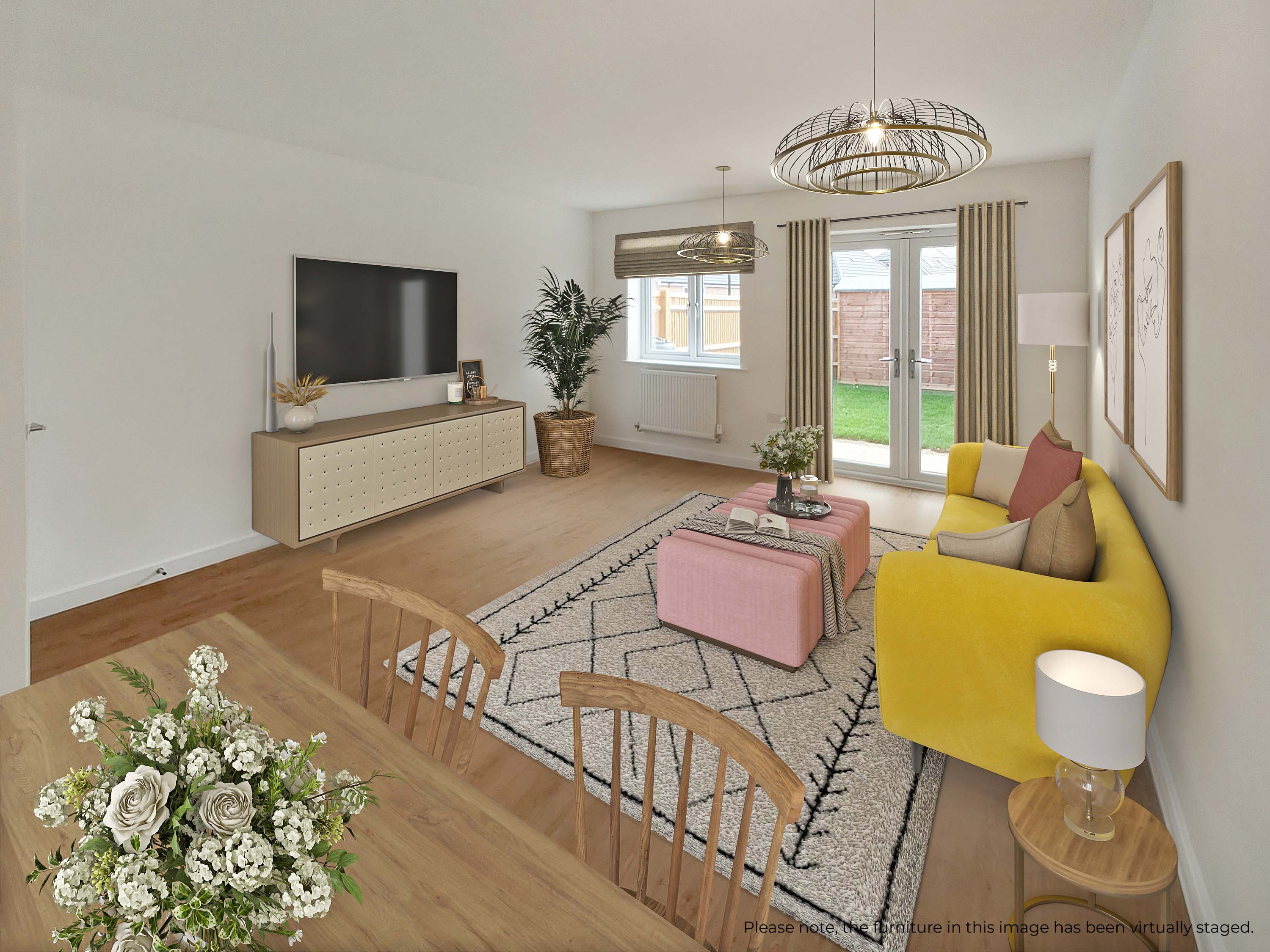 2 Bedroom House living room Virtual Staging